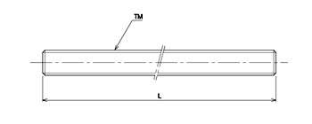 TMSR スタンダードステンレス30度台形ねじ軸（転造品）