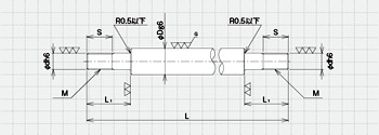 WTH 両側段ネジ加工規格品