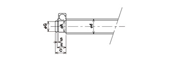 ねじ軸端追加加工規格寸法　形状　A形